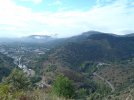 23 Sep #5 1118hrs View from Pradela route back toward Villafranca del Bierzo. Rio Valcarce and...JPG