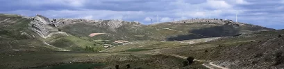 View to the NE from above Ermita de Nuest Sra del Valle, Past Monasterio de Rodilla3.webp