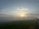 sun behind fog and pilgrims.JPG