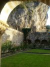 Estella, monastery cloister, rock.jpg