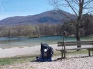 005-04 Lunch stop by a lake near Motz where I also got my credential stamped.webp