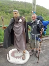 030-03 Me with the pilgrim statue in St. Chely d'Aubrac.webp