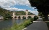 047-01 The Devils Bridge in Cahors. The Way is up the cliff to the left.JPG