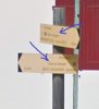 Sign posts fo the Baztan at Souraide.JPG