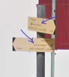 Sign posts fo the Baztan at Souraide.webp