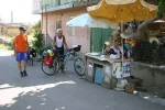 0402-Felisa's stand before Logrono (Los Arcos-Logrono, 21.05.2011).webp