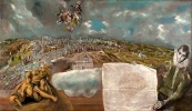 El Greco-View and Plan of Toledo.webp