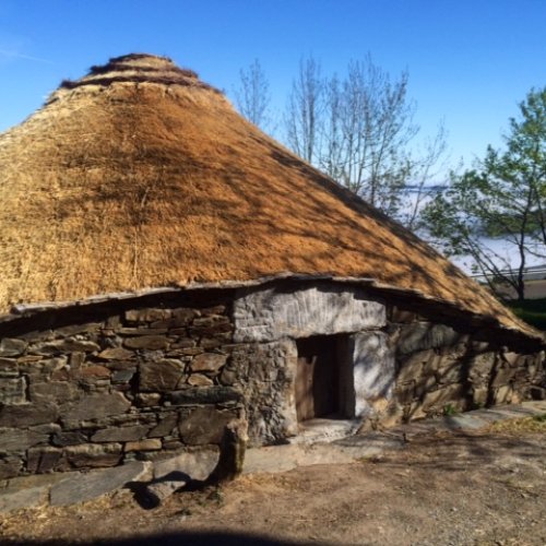 Traditional O'Cebreiro thatched hut.