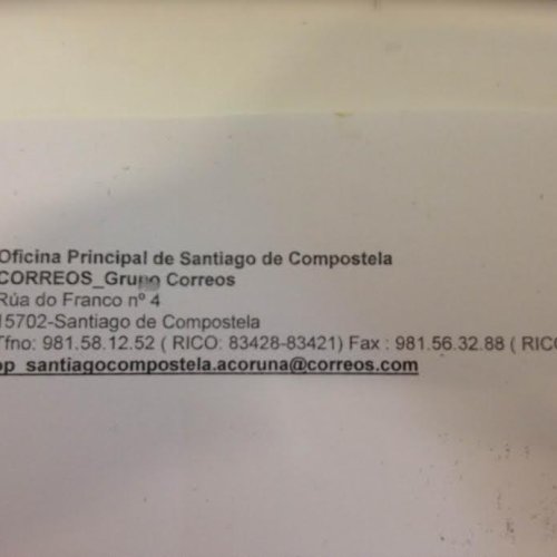 Contact information Santiago Post office