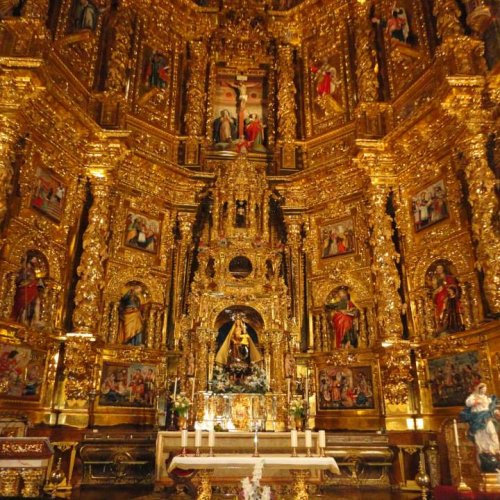 The altar at the Church of the Assumption- Navarrete