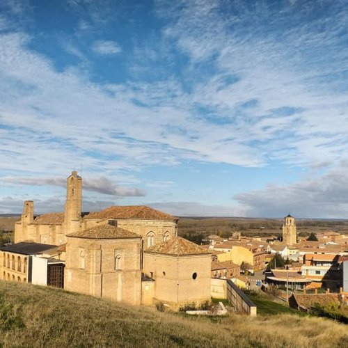 The view of Sahagún as you approach on the Camino de Madrid