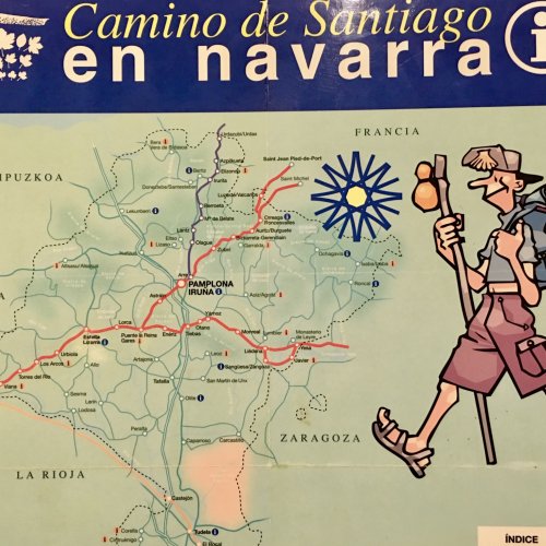 Wall map in Estella