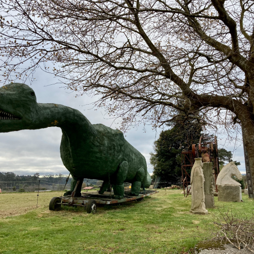 Unexpected Dinosaur on the Camino Inglés