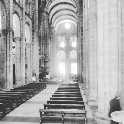 A silent moment in the Cathedral in Santiago