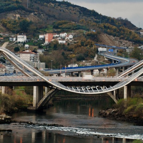 Bridge Ourense taken on St Patrick's day