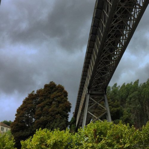 Eiffel railway bridge in Redondela