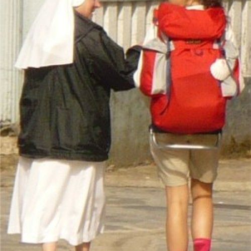 Nun and pilgrim