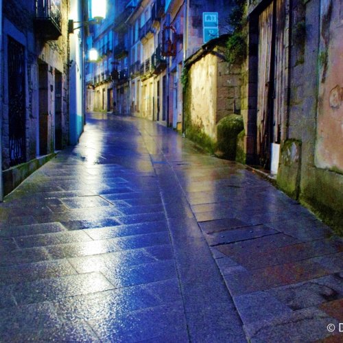 Sarria before the rush. very early morning, (Empty street a  rare sight)