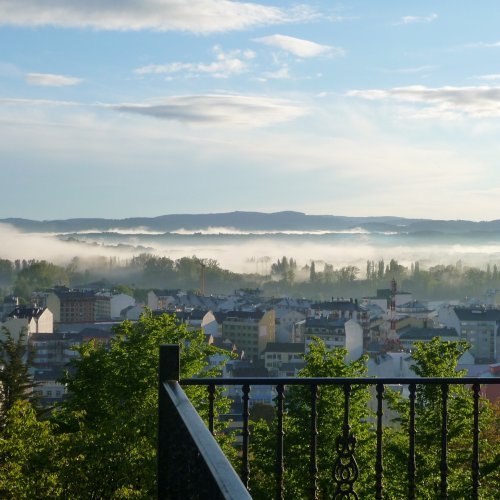 Early  morning mists over Sarria.