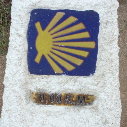 the 0 km marker in finisterre