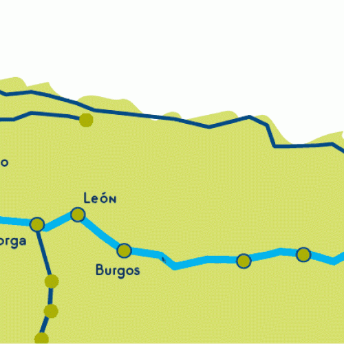 Camino frances map stages