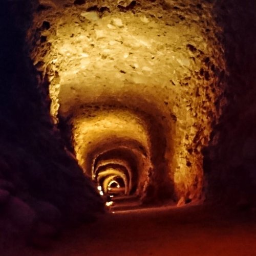 Inside the tunnels in Las Medulas
