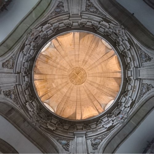 Dome in San Miguel, Santiago, where pilgrim mass is held these days